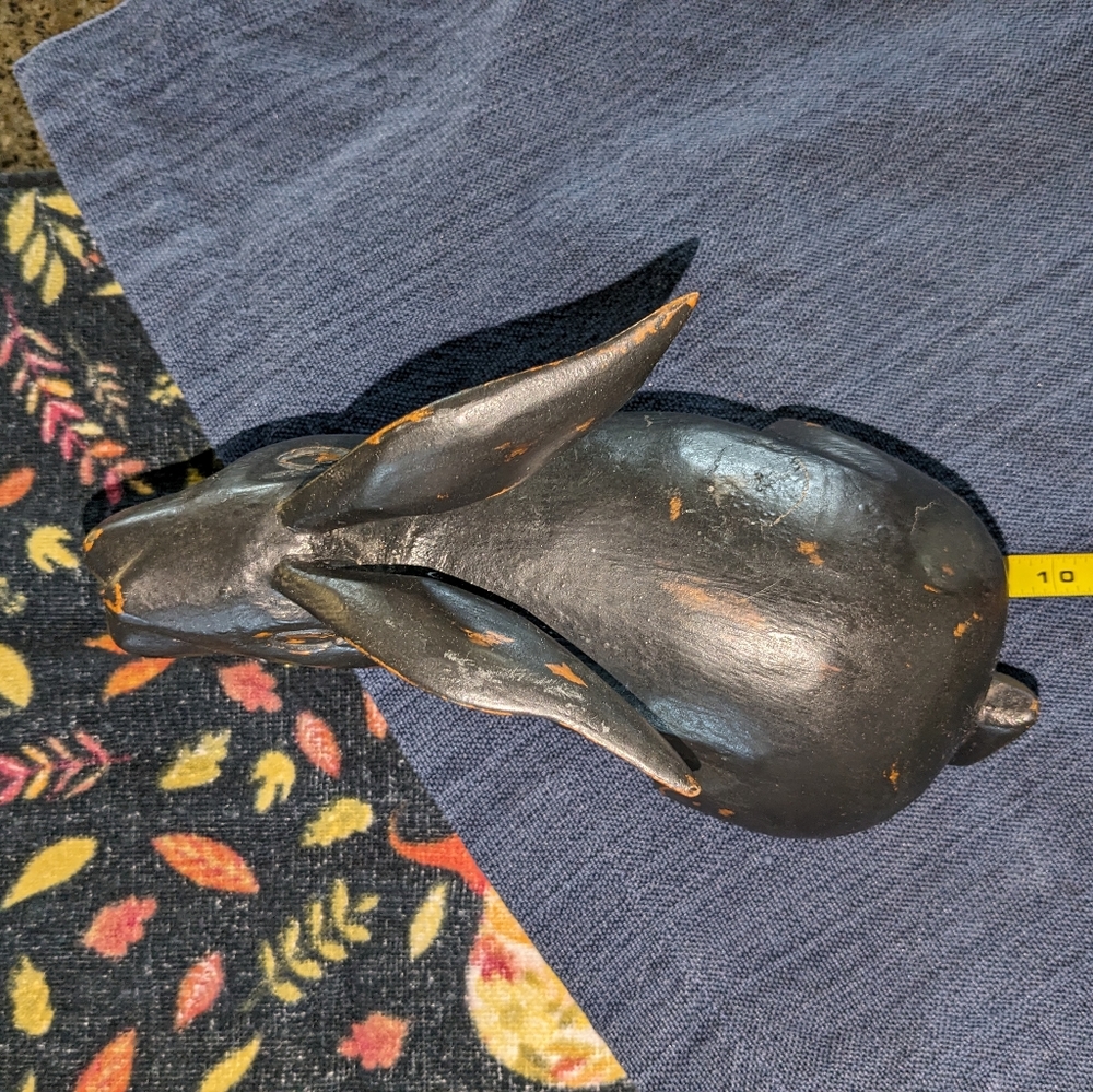 Antique Primitive Wooden Rabbit - Picture 15 of 17